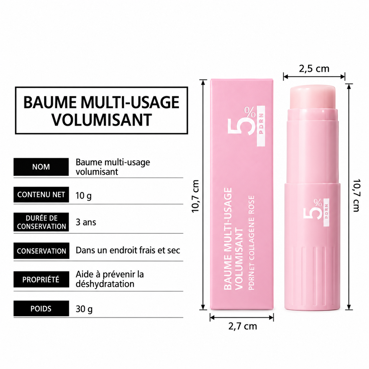 Baume PDRN & Collagène Rose